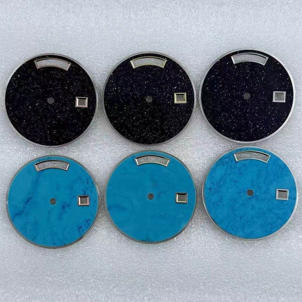 8285 การเคลื่อนไหว, อุปกรณ์เสริมนาฬิกาหน้าปัดหินธรรมชาติ ไพลิน, เทอร์ควอยซ์, เหมาะสําหรับการเคลื่อนไ