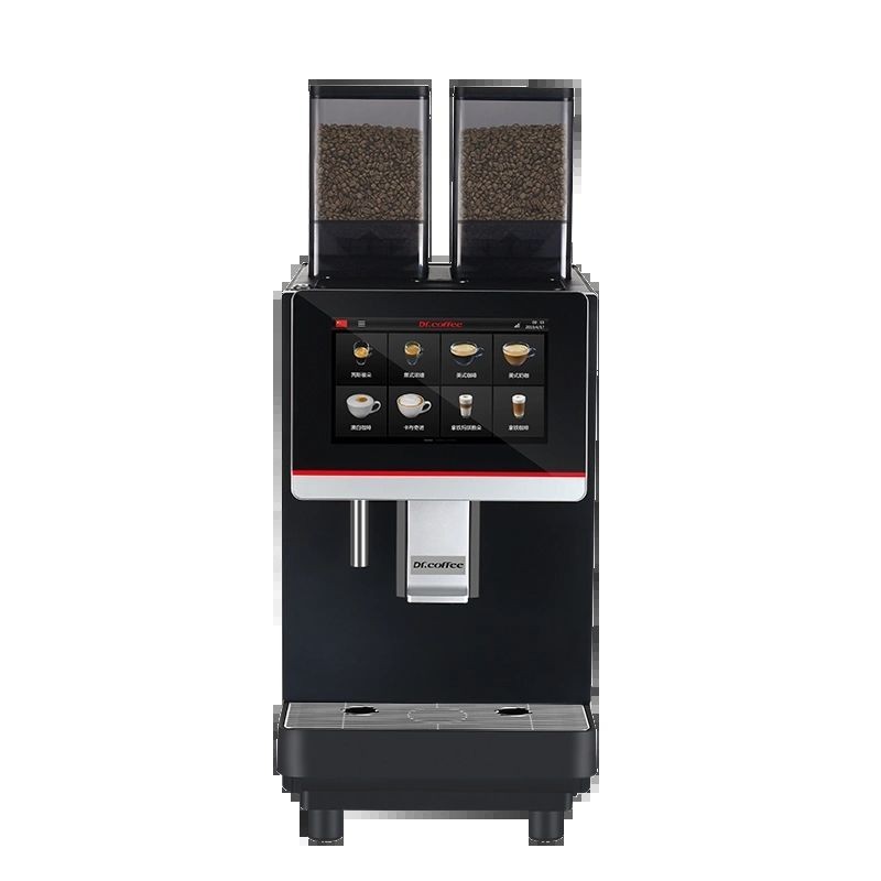 Dr.coffee F3-H เครื่องชงกาแฟอัตโนมัติเชิงพาณิชย์พร้อมช่องใส่เมล็ดถั่วคู่และเครื่องทำฟองนมร้อนและเย็