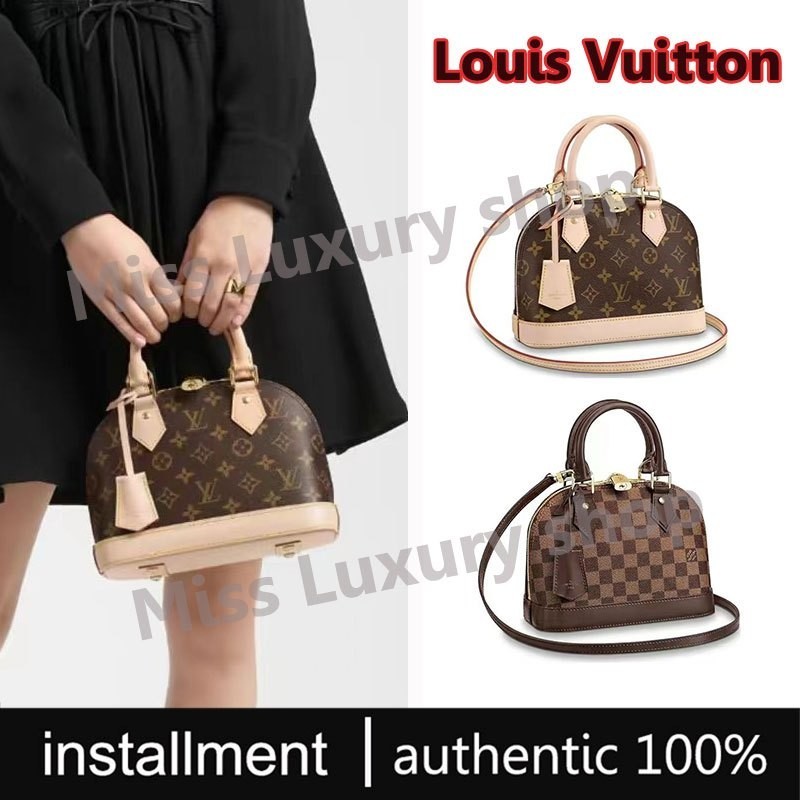 ♞Louis Vuitton/LV Alma BB คลาสสิค กระเป๋าสะพายข้าง ของแท้100%