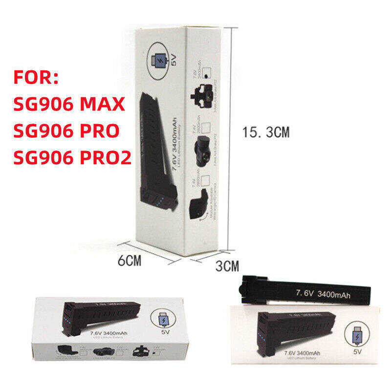 ➧ 【เฉพาะแบตเตอรี่ โดรน ZLL Sg906 Max/Sg906 Pro/Sg906 Pro2】Drone Battery 3400M Max/ Pro/