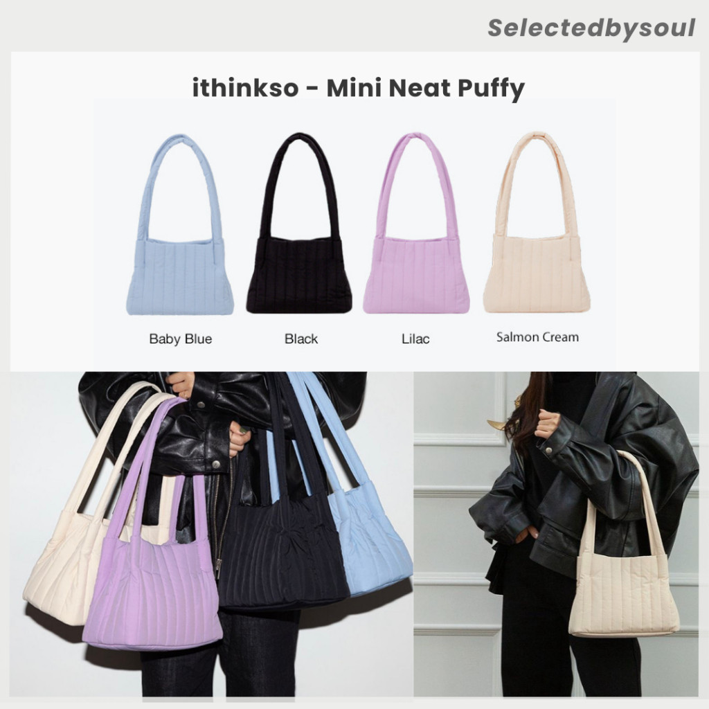 ♞[มีทั้งพร้อมส่ง/Preorder] Mini Neat Puffy Bag ของแบรนด์ Ithinkso ของแท้100%  กระเป๋านำเข้าจากเกาหล