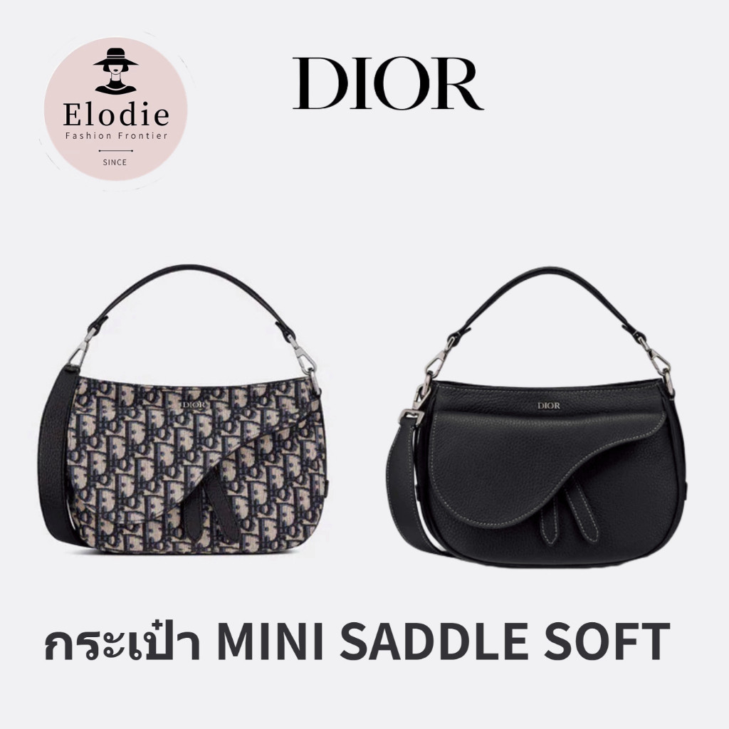 ใหม่ Dior กระเป๋าถือ พิมพ์ลายอานม้า สไตล์คลาสสิก สีดํา สีเบจ สําหรับผู้ชาย DU02