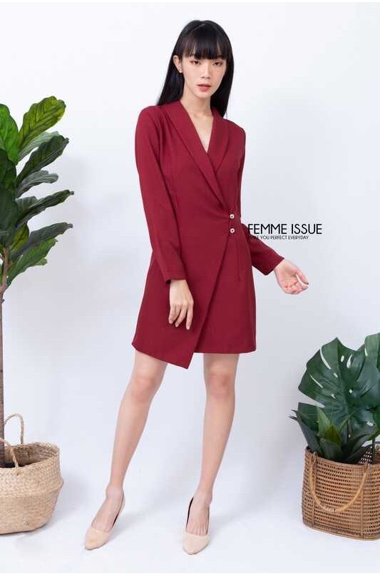 ❤ เดรสสูทป้าย ดีไซน์เรียบหรู เหมาะกับworking Woman มีหลาย