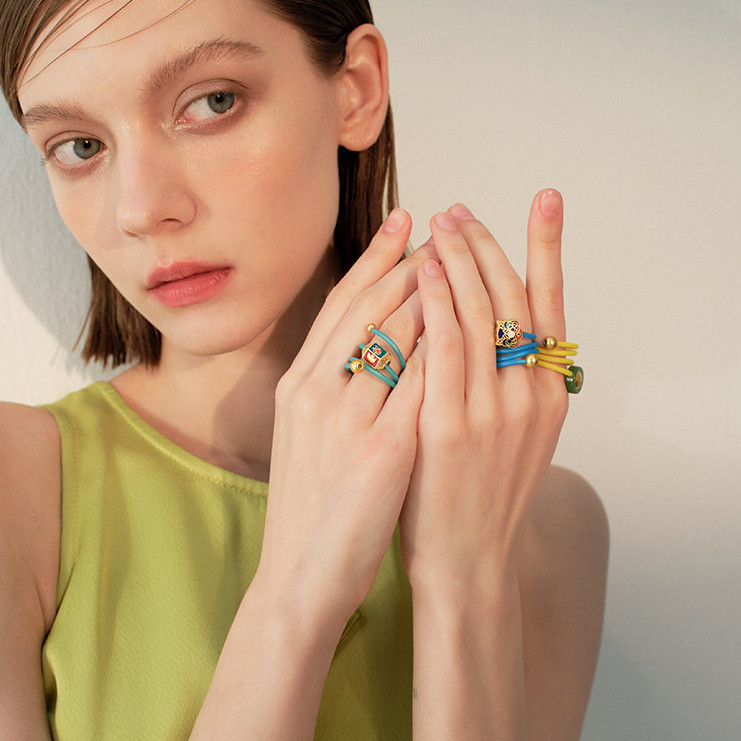 [SUXIN] แหวนแฟชั่น หรูหรา ปรับได้ ระดับไฮเอนด์ สําหรับผู้หญิง 2024