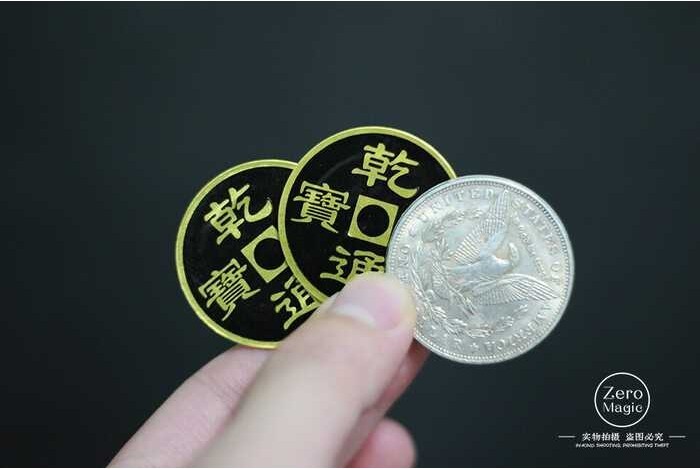 Super Triple Double (Half Dollar Or Morgan Dollar) By Johnny Wong Coin Classic Fun Magic Tricks Pro 