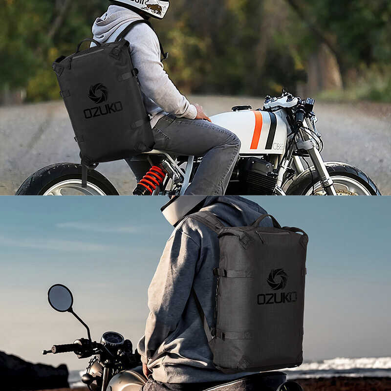 Waterproof Men OZUKO Travel Backpack Fashion Outdoor Motorcycle Helmet 15.6 inch laptop Male Teenag