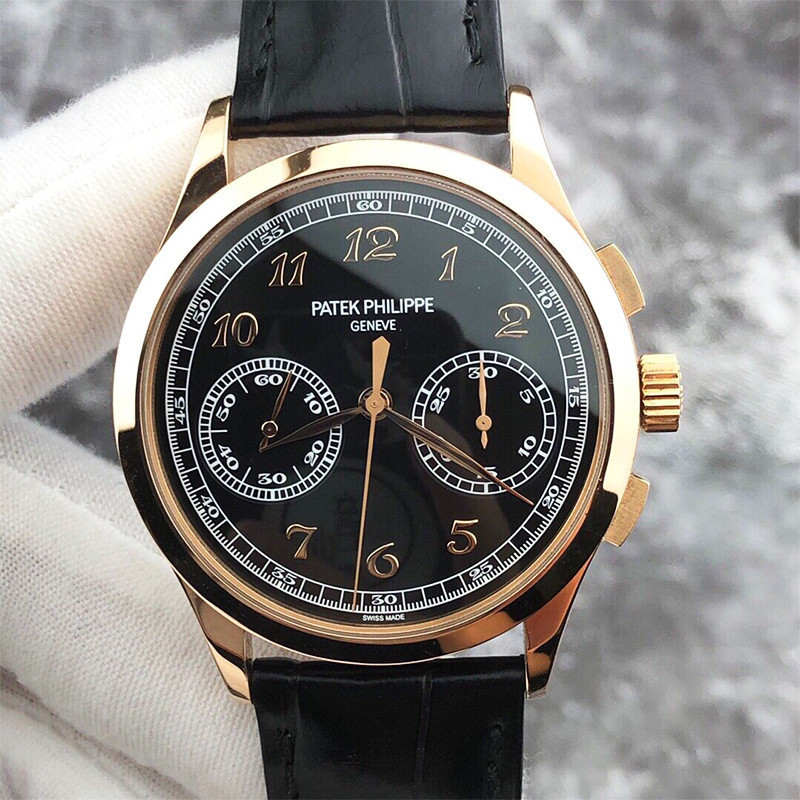 [BD ] Patek 's Watch Complex Function Chronograph 5170R Black Dial Ladies Mechanical Watch 18K Rose