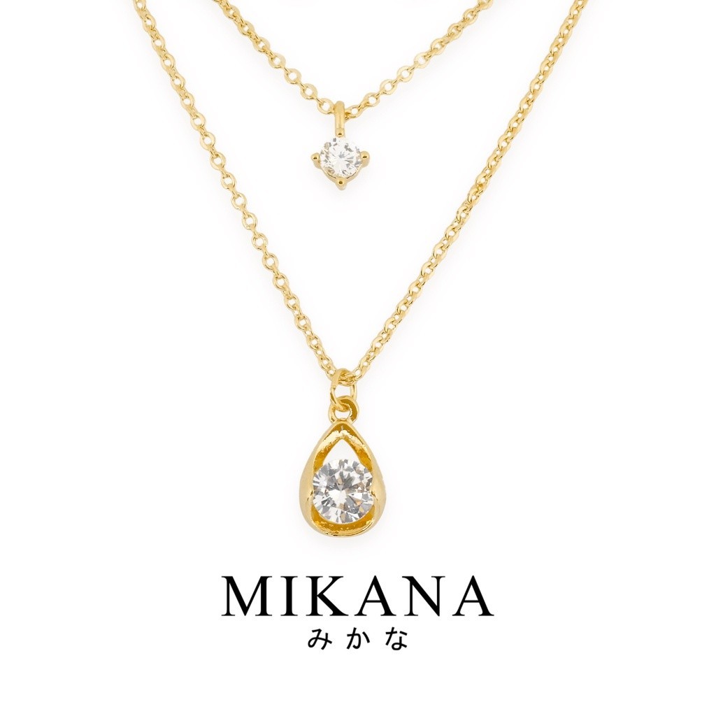 Mikana Gold Plated Kumi Layered จี้สร้อยคออุปกรณ์เสริมเครื่องประดับสําหรับผู้หญิงเครื่องประดับ