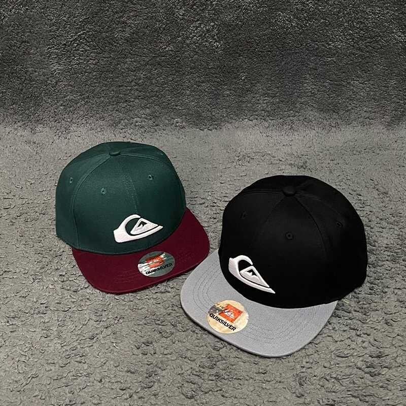 Popular Quiksierˉ Niche Surfing Baseball Cap Skateboard Flat Brim Hat Spring Summer Hard Both Men