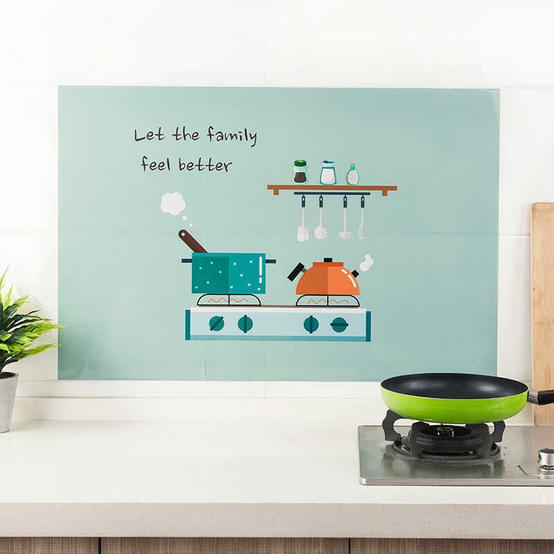 Ci09153 Kitchen Stove High-Temperature Resistant Ceramic Tile, Glass Waterproof Wall Sticker, Fume