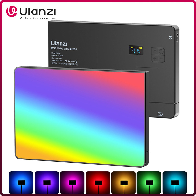 Ulanzi LT003 RGB Video Light Full Color Panel Light 8000mAh หรี่แสงได้ 2500-9000K CRI 95 + Photo Stu