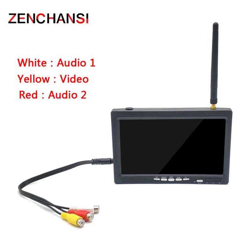 ❥ 5.8G 48Ch 7นิ้ว HD 1024*600 TFT Lcdหน้าจอfpv Monitorสนับสนุนdc7-16Vแบตเตอรี่สำหรับrc Lancherเ