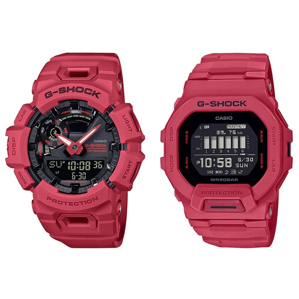 ♞Casio G-Shock นาฬิกาข้อมือผู้ชาย สายเรซิ่น รุ่น GBA-900RD,GBA-900RD-4A,GBD-200RD,GBD-200RD-4