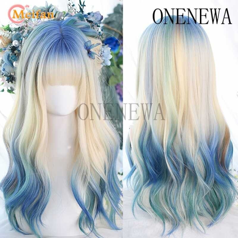 ❤ 【1New - A】Meifan สังเคราะห์ยาว O Mbre ที่มีสีสันคอสเพลย์โลล