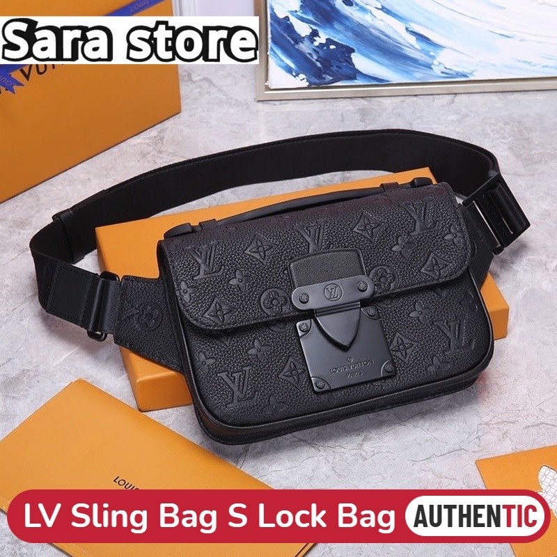 ♞หลุยส์วิตตอง Louis Vuitton SLING BAG รุ่น S-LOCK Men's Belt Bag 8" กระเป๋าคาดเข็มขัดผู้ชาย