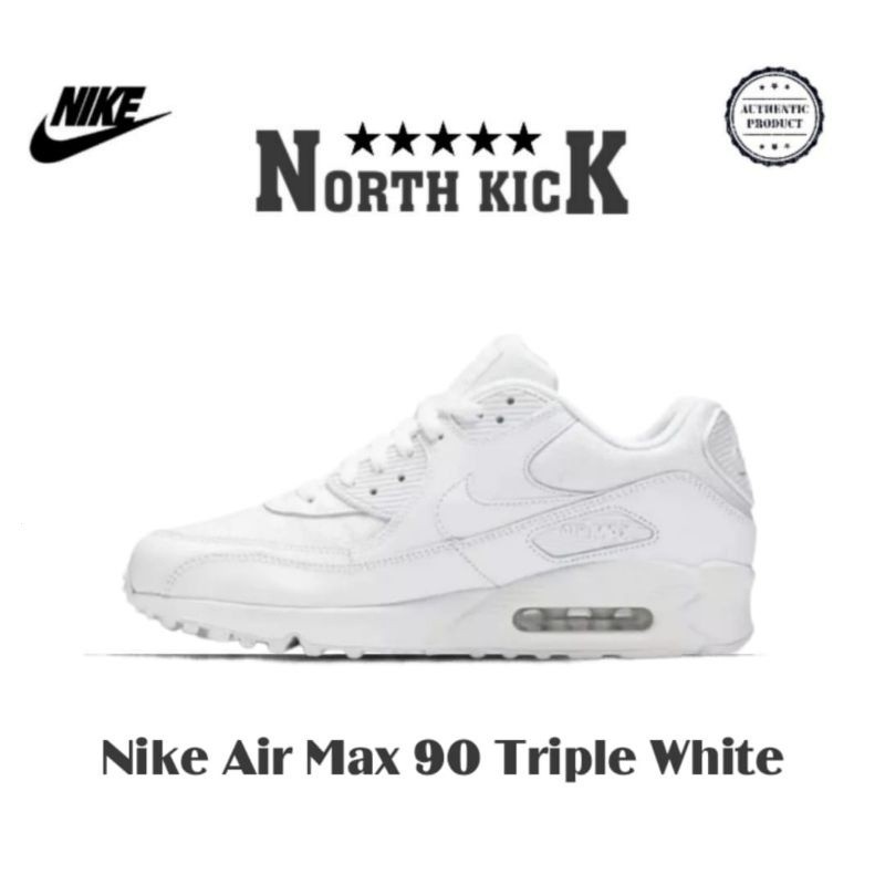 2024 Nike Air Max 90 Triple White ของแท ้ 100 %