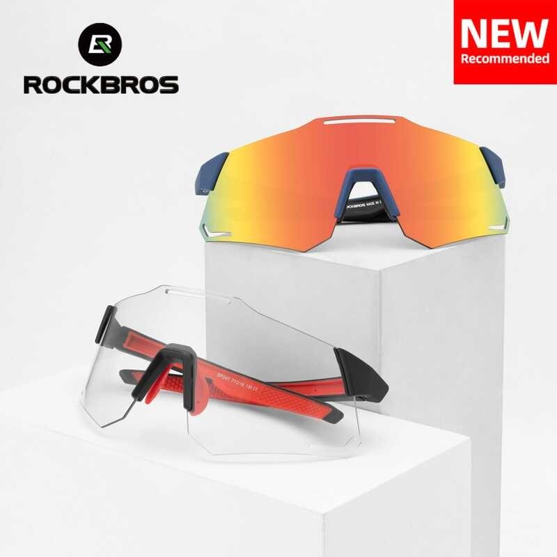ROCKBROS Cycling Glasses Polarized Goggles Bike Shades For Men Photochromic Sunglasses Outdoor Spor