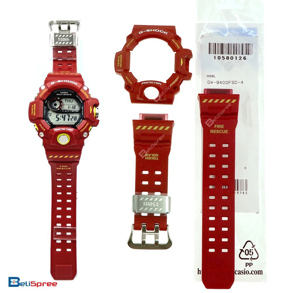 สายนาฬิกาข้อมือ Casio G-Shock GW-9400FSD-4 FIRE SERVICES และชุดกรอบ