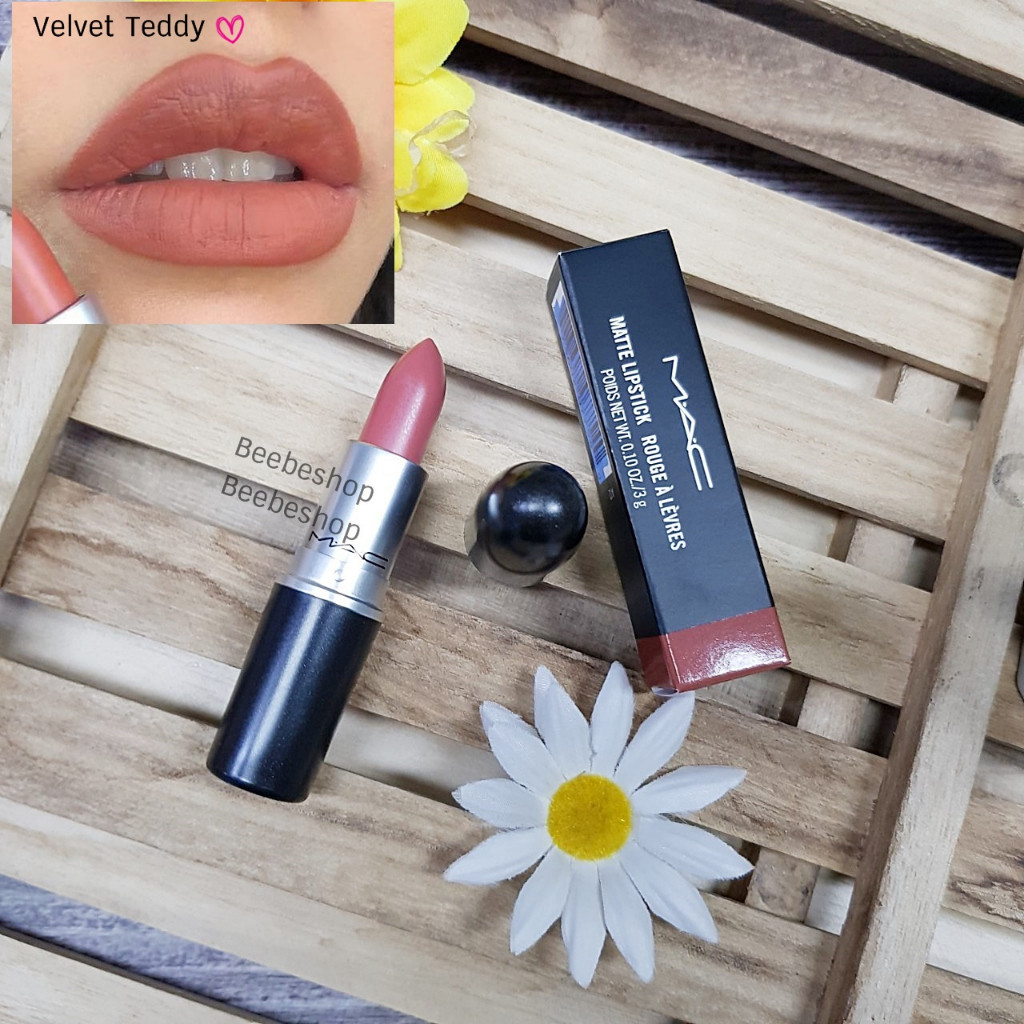 ♞MAC Matte Lipstick 3g ลิปสติกเนื้อแมท สี Velvet Teddy ,Chili ,Please Me ,Marrakesh