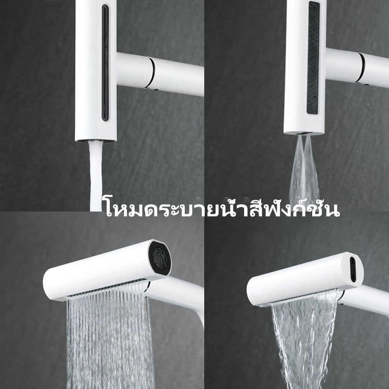 ก๊อกน้ำแบบดึงออกได้ ก๊อกน้ำสำหรับห้องครัว ก๊อกน้ำส