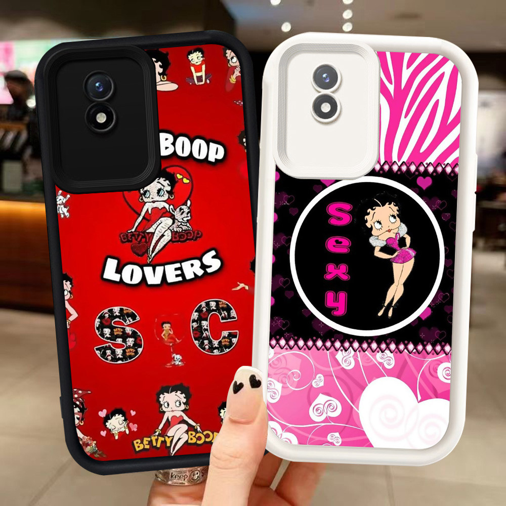 Z-11 betty boop สีขาวสีดําสําหรับ VIVO Y02t Y02a Y02 V30E V30 Pro 5G กรณี