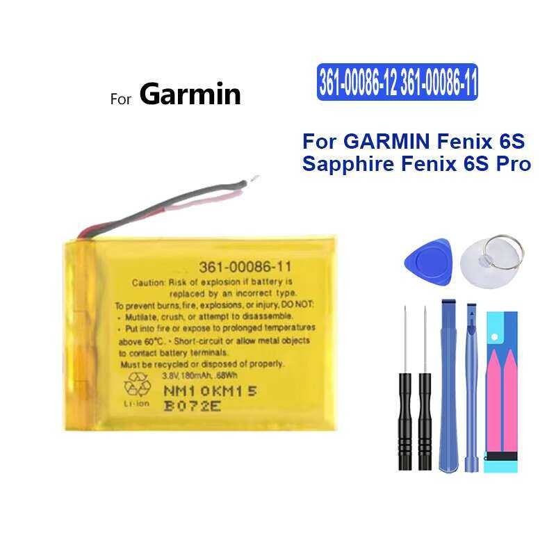 แบตเตอรี่ For GARMIN Fenix 6S Sapphire Fenix 6S Pro , For Fenix 6S Smart Sport 361-00086-12 361-00086-11 ราคา ถูกที่สุด ดีลบีเคเค แกลเลอรีภาพที่ 2