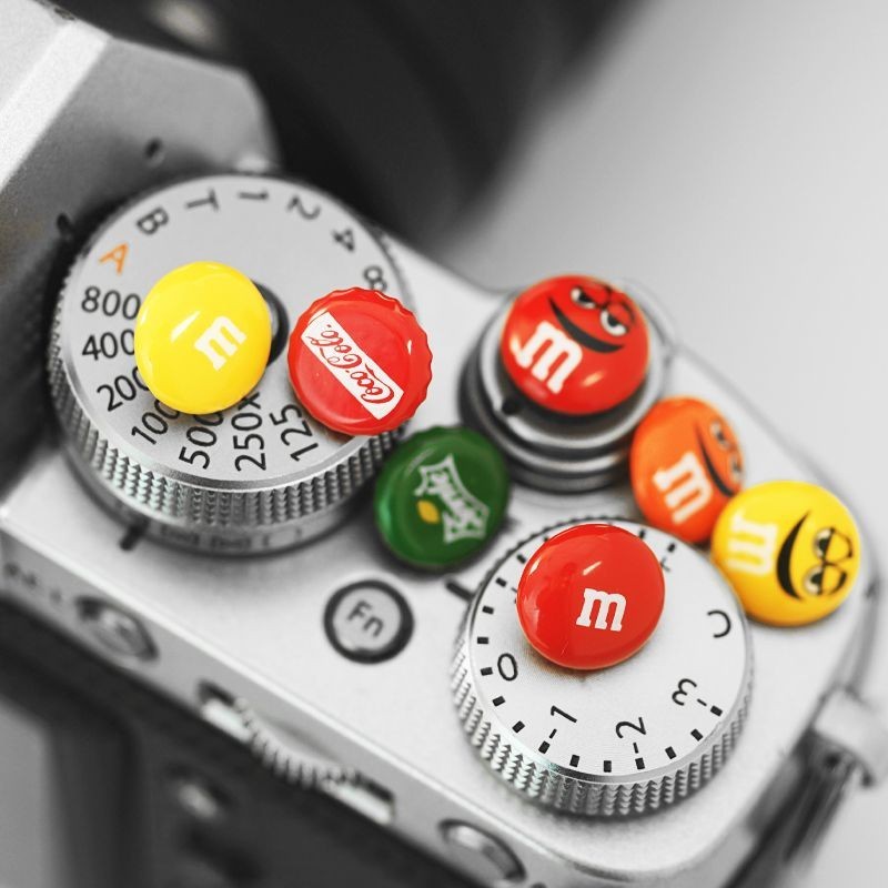 Meiran ช็อกโกแลต Bean ที่กําหนดเองการ์ตูน Hot Shoe Cover เหมาะสําหรับ Fuji Xpro3/XE2/XE3/XE4x Univer