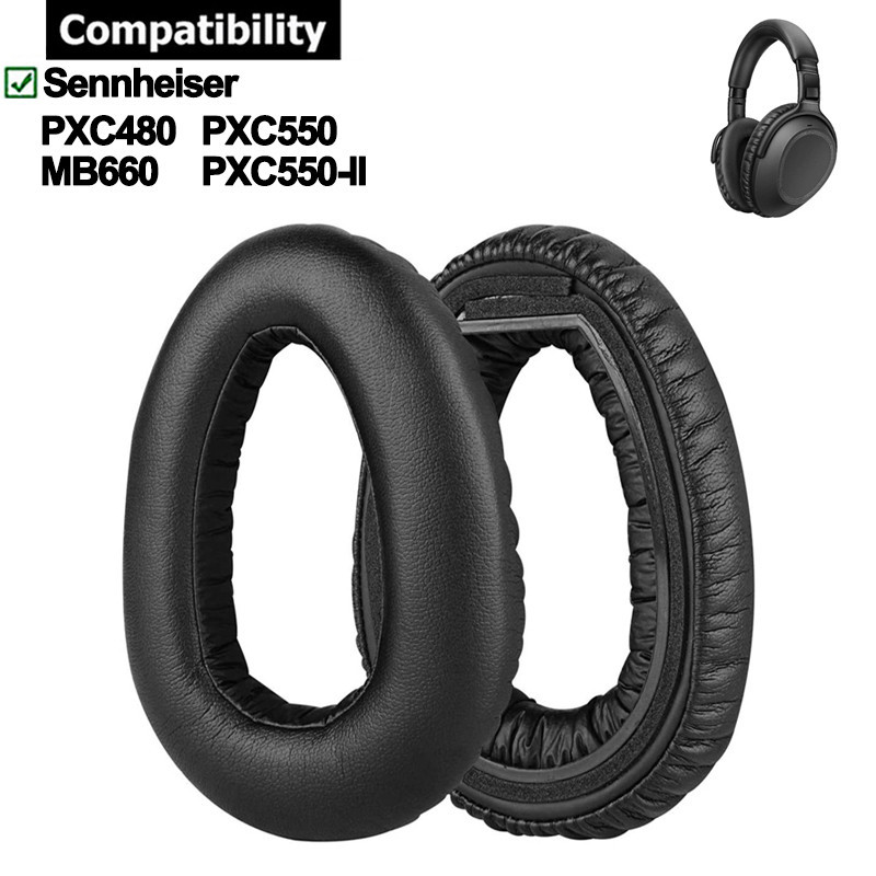 แผ่นฟองน้ําครอบหูฟัง สําหรับ Sennheiser PXC480 PXC550 PXC550-II MB660 1 คู่