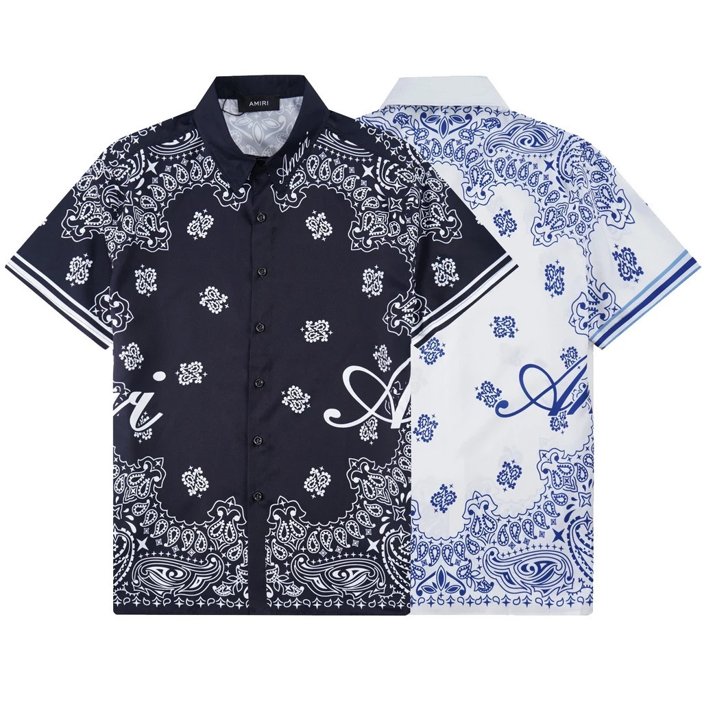 เสื้อเชิ้ตปุ่ม Amiri แบรนด์นําเข้านักออกแบบชาย