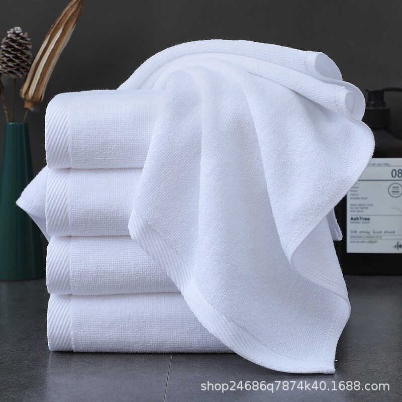 Towels Hotel Hotel Guesthouse Cotton Towels Bath Disposable White Hair Towels Embroidered Hotel To