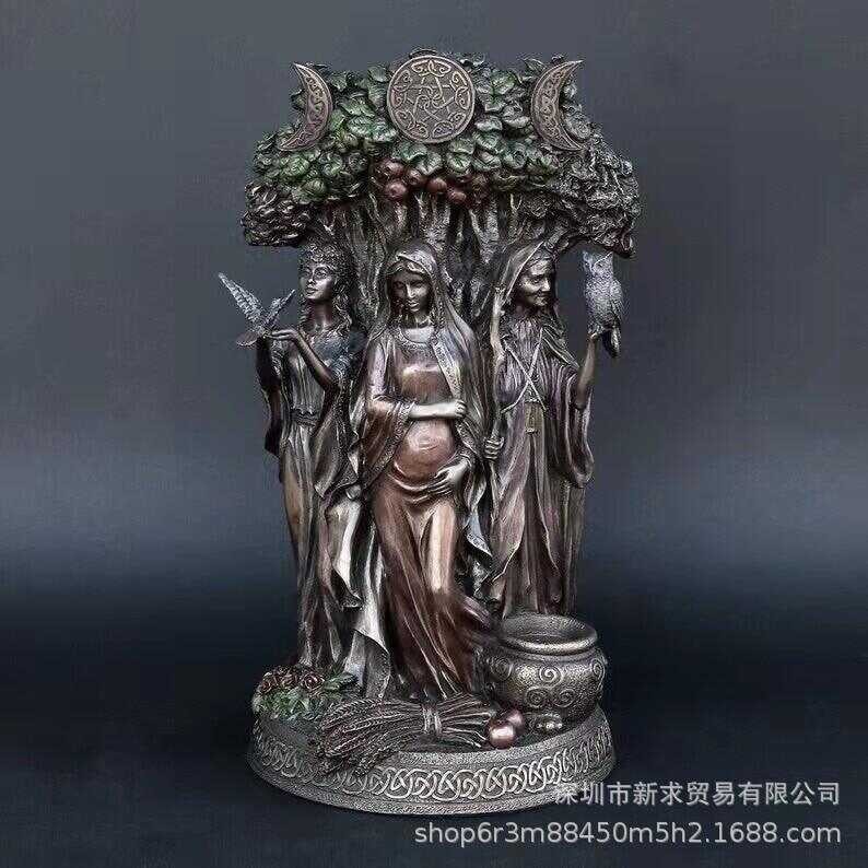 Retro กรีซศาสนา Triple Goddess Artemis Aphrodite Hecate เรซิ่นเครื่องประ