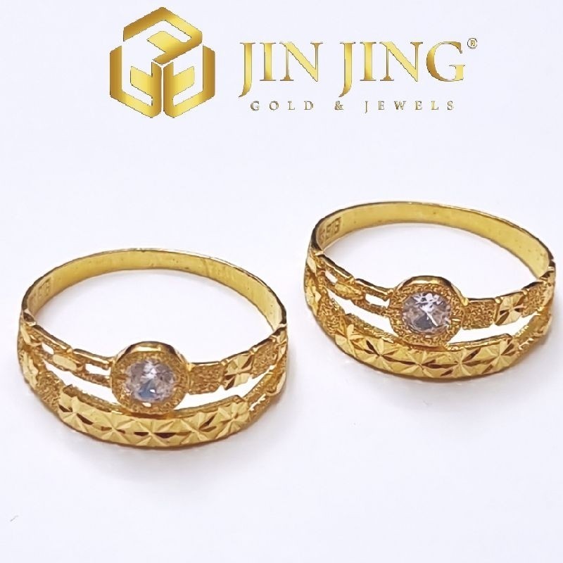 แหวนหินขนาด 12-18 ทอง 916 บริสุทธิ ์ 1.89g-1.98g