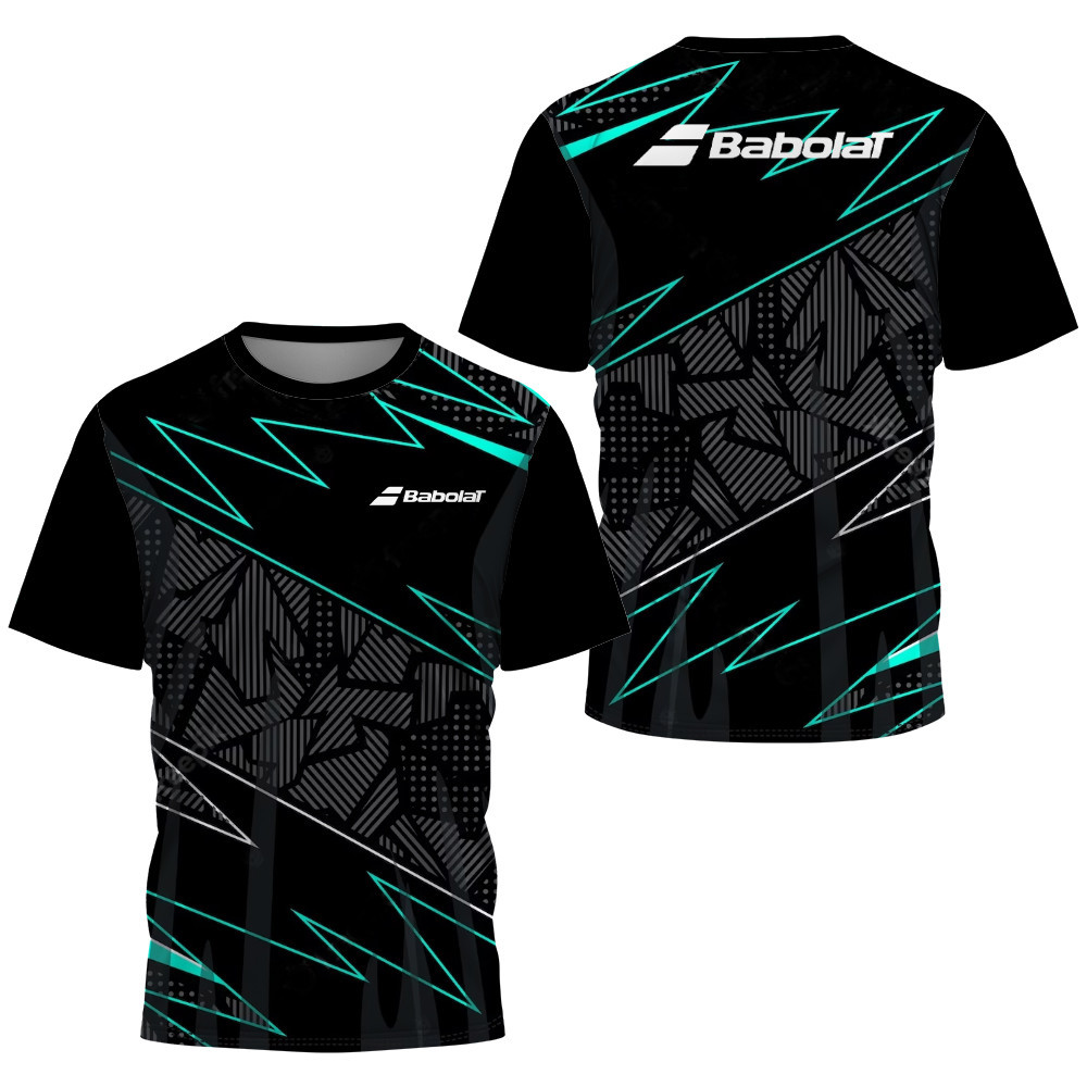 BABOLAT 3ง พิมพ์ผู้ชายเสื้อยืด บาโบลาท กีฬาเสื้อยืดสําหรับผู้ชายฤดูร้อนแสงแห้งเร็วแขนสั้นแบดมินตันเทนนิสจัมเปอร์เสื้อผ้า