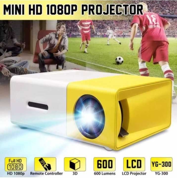 YG300 Portable E-ERA High Definition 1080P LED Projector Multi Interface