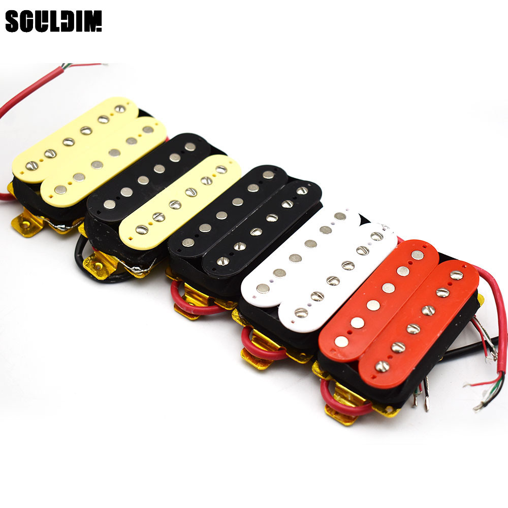 Alnico V Double Coil Humbucker กีตาร์ไฟฟ้ารถกระบะ Alnico 5 คอสะพานรถกระบะสําหรับ LP กีตาร์อะไหล่เปลี่ยน
