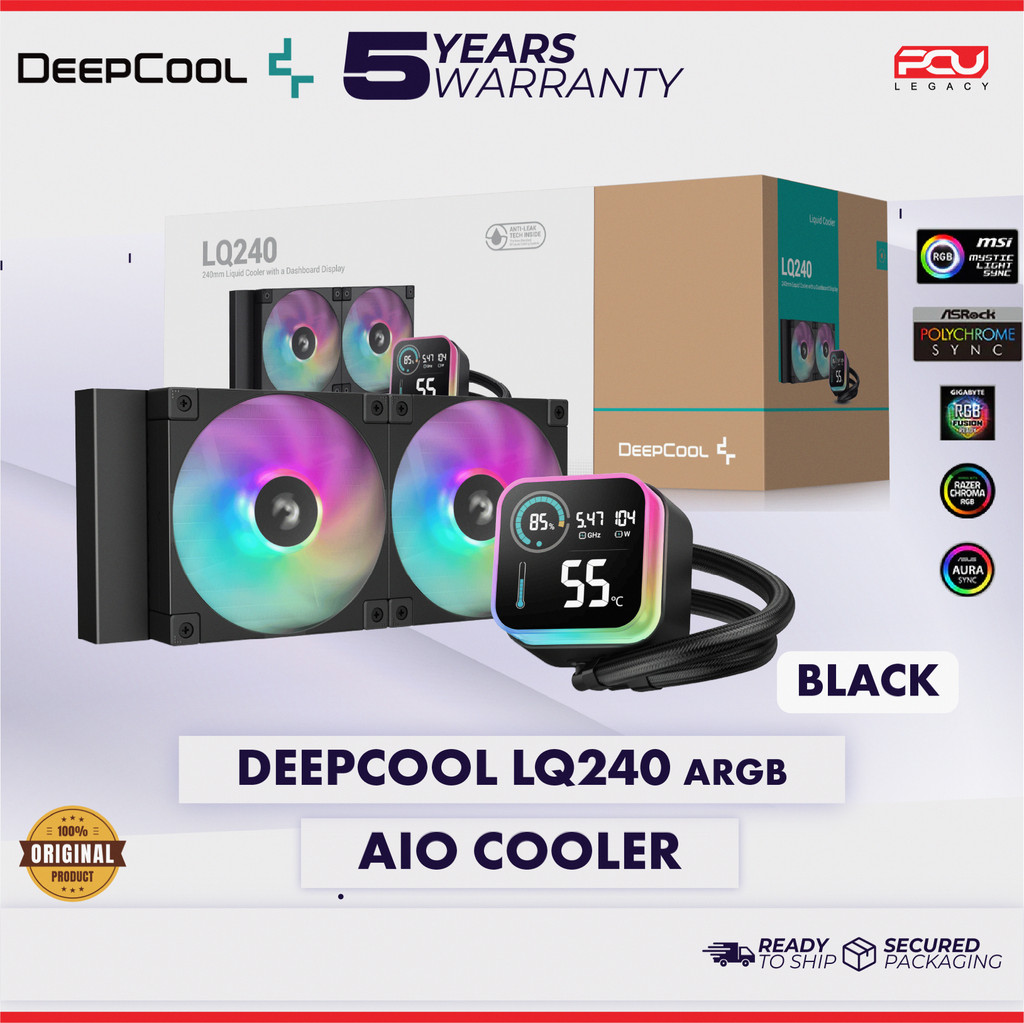 DEEPCOOL LQ240 ARGB AIO LIQUID COOLER - สีดํา