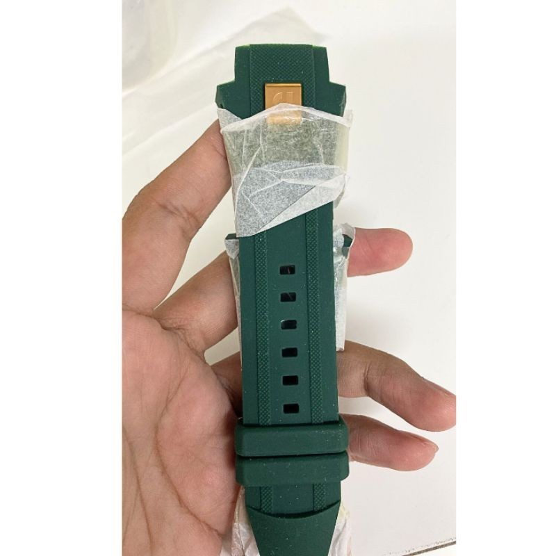 Hijau Charles Jourdan CJ1040 สายนาฬิกาข้อมือยาง สีเขียว ของแท้