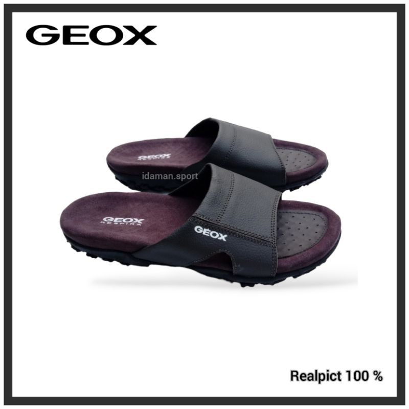 Geox_ รองเท้าแตะหนัง GEOX GEOX สําหรับผู้ชาย ไซซ์กลาง และรองเท้าแตะ GEOX SLOP
