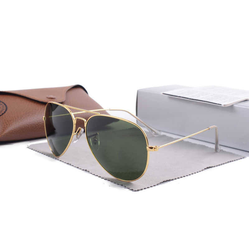 Aviation Glass ➧ Lens High Quality Women Sunglasses Pilot Rb3025 3025 3026 Men Sun Brand Driving Gl