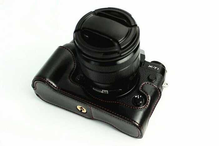 Protect ➧ Leather Half Case Grip For Fuji Fujifilm X-T1 X-T2 X-T3 X-T4 Xt1 Xt2 Xt3 Xt4 Camera film