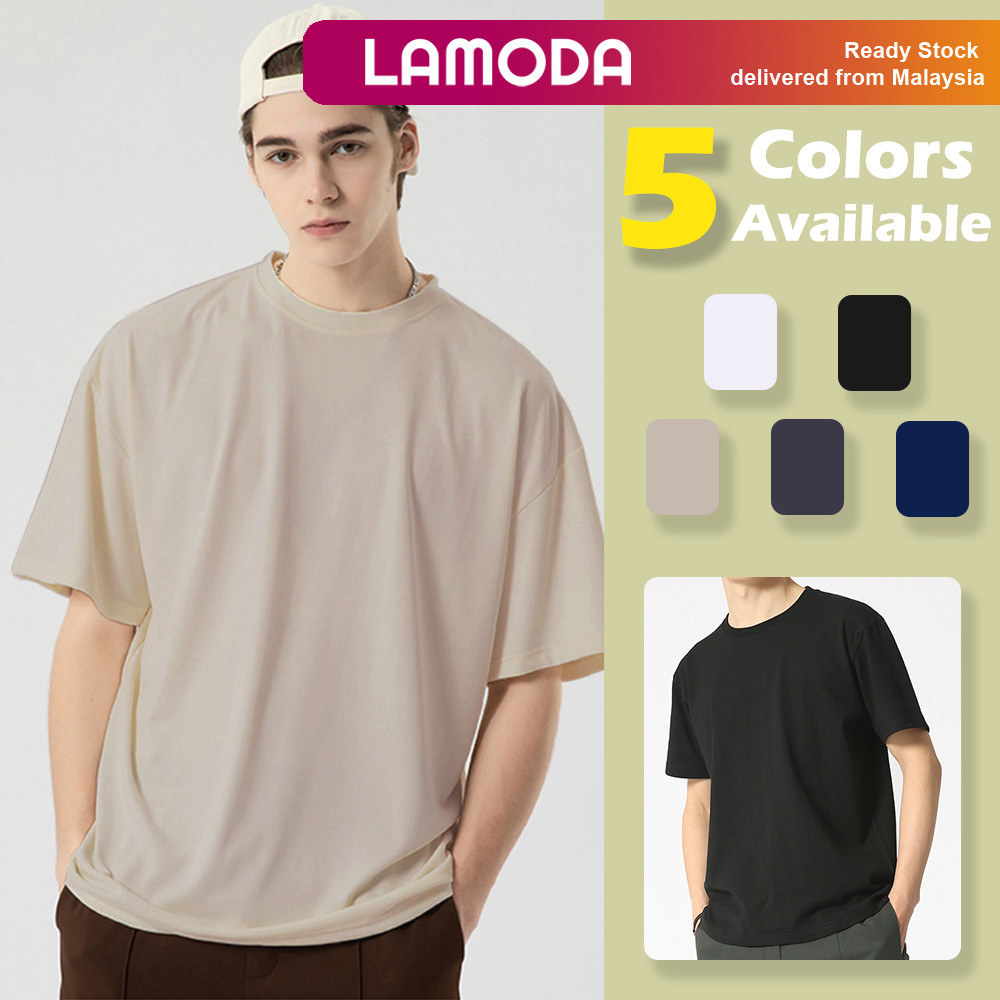 [S-3XL][Lamoda] เสื้อยืด แขนสั้น คอลบอย Unisex