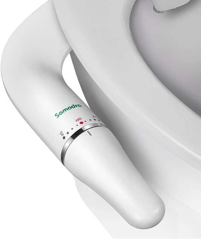 SAMODRA Ultra-Slim Bidet Attachment Non-Electric Dual Nozzle (Frontal & Rear Wash) Adjustable Wate