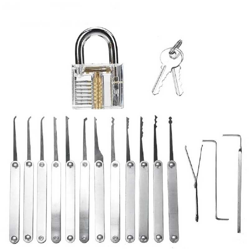 LY Unlock Locksmith Practice Lock Pick Set Key Extractor Padlock Lockpick Tool Pick Pick