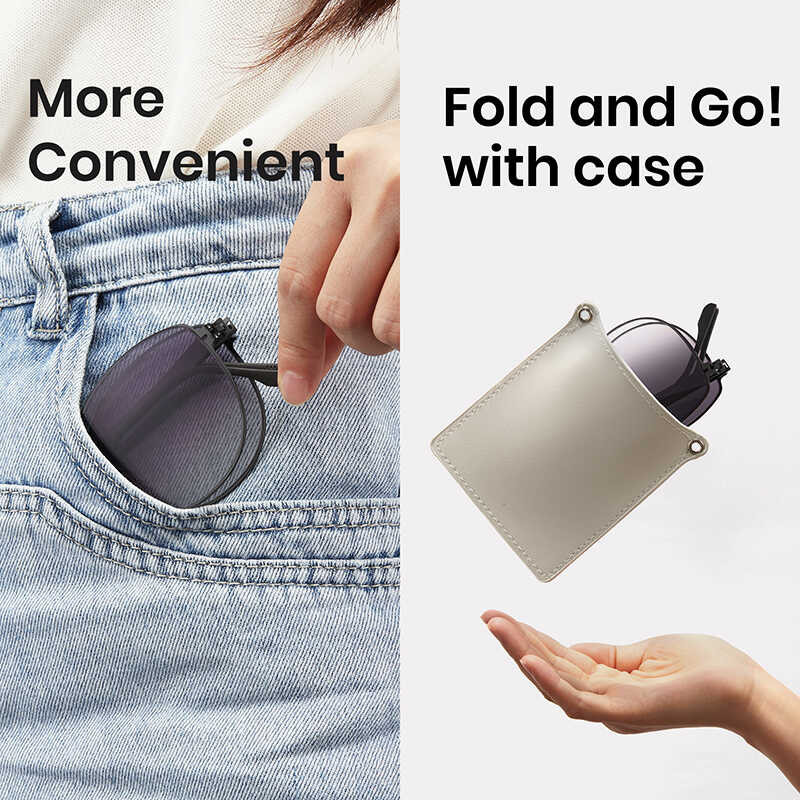 ❤ Cyxus แว่นตากันแดดแบบพับได้สำหรับผู้หญิงผู้ชายแบบพ