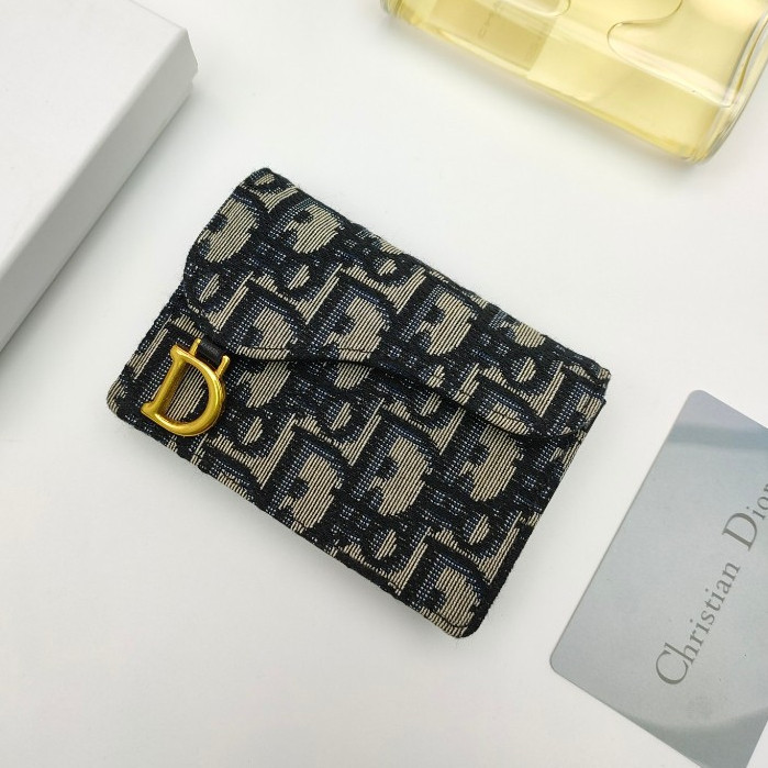 ของแท้ 100% กระเป๋าสตางค์ Dior card holder S5611