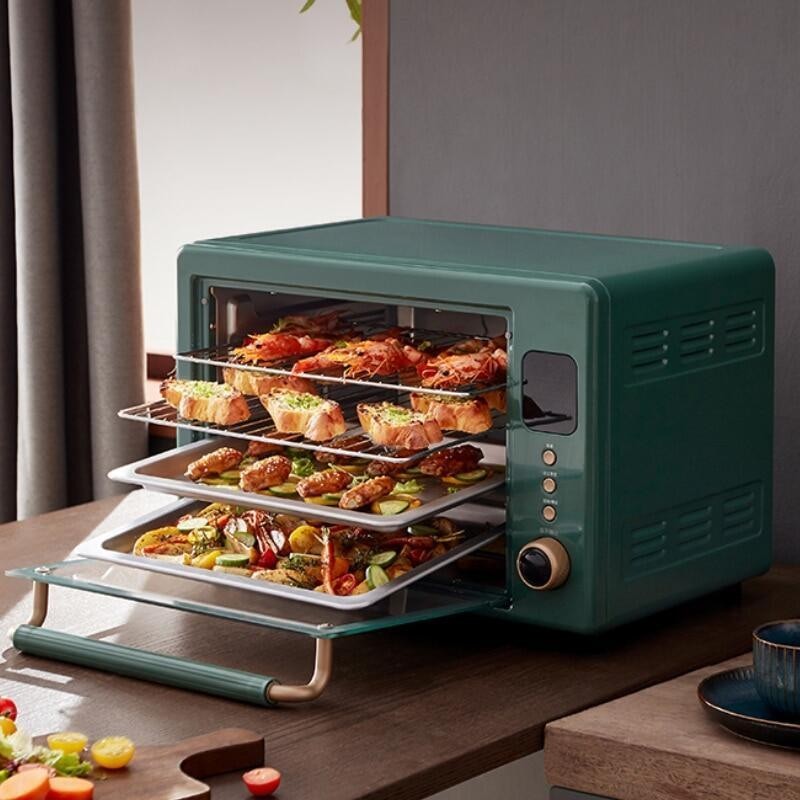 Bear/35L Household Electric Oven Mini Oven 1600W Smart Pizza Dessert Cake Maker Baking Tools 220V Bear/DKX-A35P1