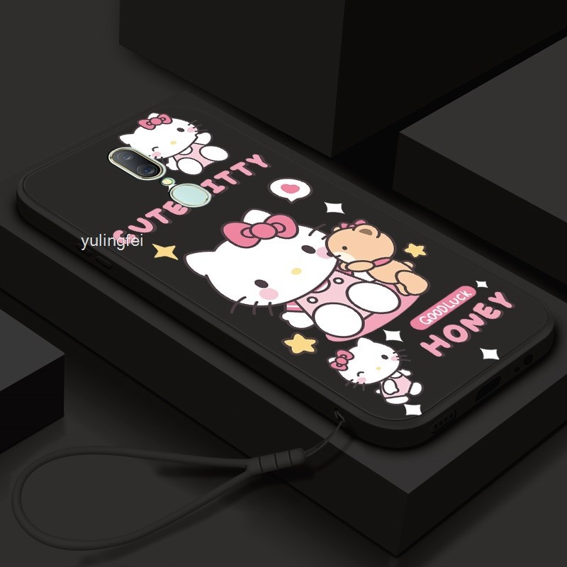 เคส OPPO F11 F19 Pro F19S F21 Pro 5G F7 F9 K9 hello kitty Silicone fall Resistance soft Coverเคสโทรศ