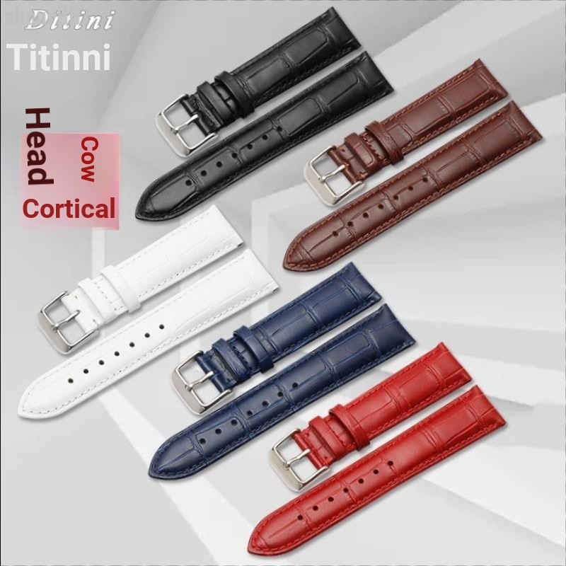 Lloyd สายนาฬิกาหนังแท ้ ผู ้ ชายผู ้ หญิงนาฬิกาอุปกรณ ์ เสริมเกาหลี ins สไตล ์ Niche Retro Simple เ