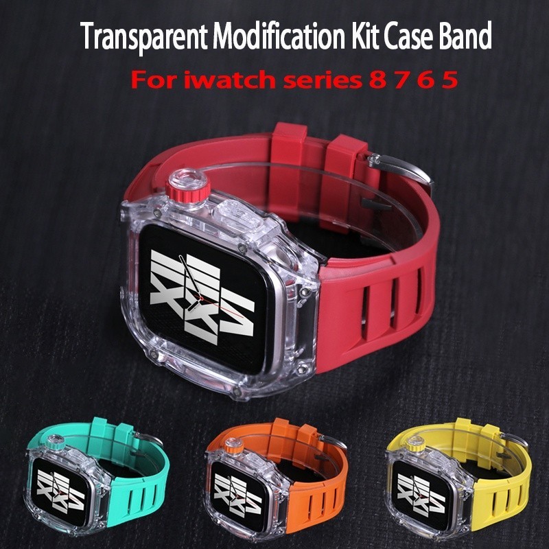 jansin สายนาฬิกา iwatch series 9 clear modification kit 2in1 เคส สายนาฬิกา สําหรับ iwatch series 9