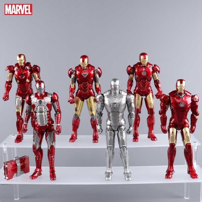 Δ ZD Toy ไฟ LED Iron Man 1 2 3 4 5 6 43 50 7 "ภาพยนตร์แอ็คชั่นหุ่นโทนี่